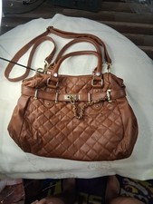 Borsa donna Steve Madden con tracolla in pelle marrone misura media borsetta