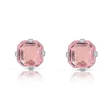 925 1.3 Carat Cz Asscher-cut Sterling Silver Stud Earrings