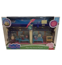 Peppa Pig’s School Playset Peppa Pig Zoe Zebra Madame Gazelle Bell Carry NEW