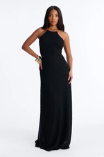 Caribbean Shores Maxi Dress(Black)-Fashion Nova|50603