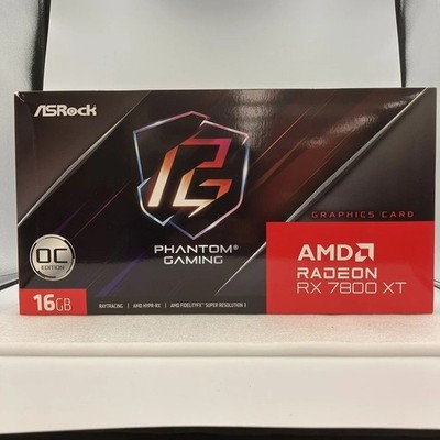ASRock Radeon RX 7800 XT Phantom Gaming OC 16GB GDDR6 Triple Fan Black w/Box JP 
