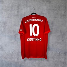 Bayern München 2019-20 Heimtrikot Coutinho #10 Adidas Größe XL Treble