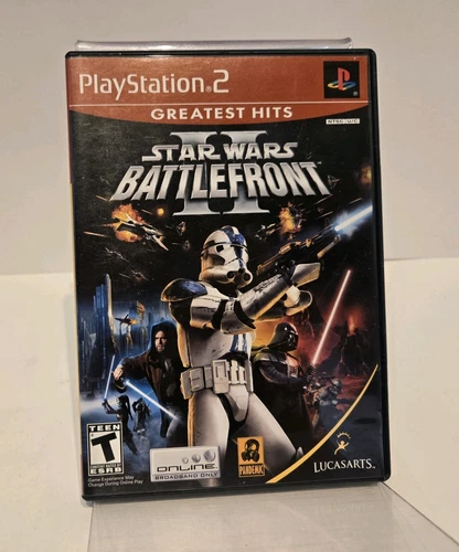 Playstation 2 PS2 Star Wars Battlefront II 2004 Complete Tested Free Shipping