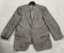 Vintage Brooks Brothers Blazer Men Medium Brooksgate Glen Plaid Camel Hair Check