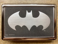 Cartera de metal Batman con hebilla cierre a presión ¡HECHA EN EE. UU.! Tarjetero Caballero Oscuro