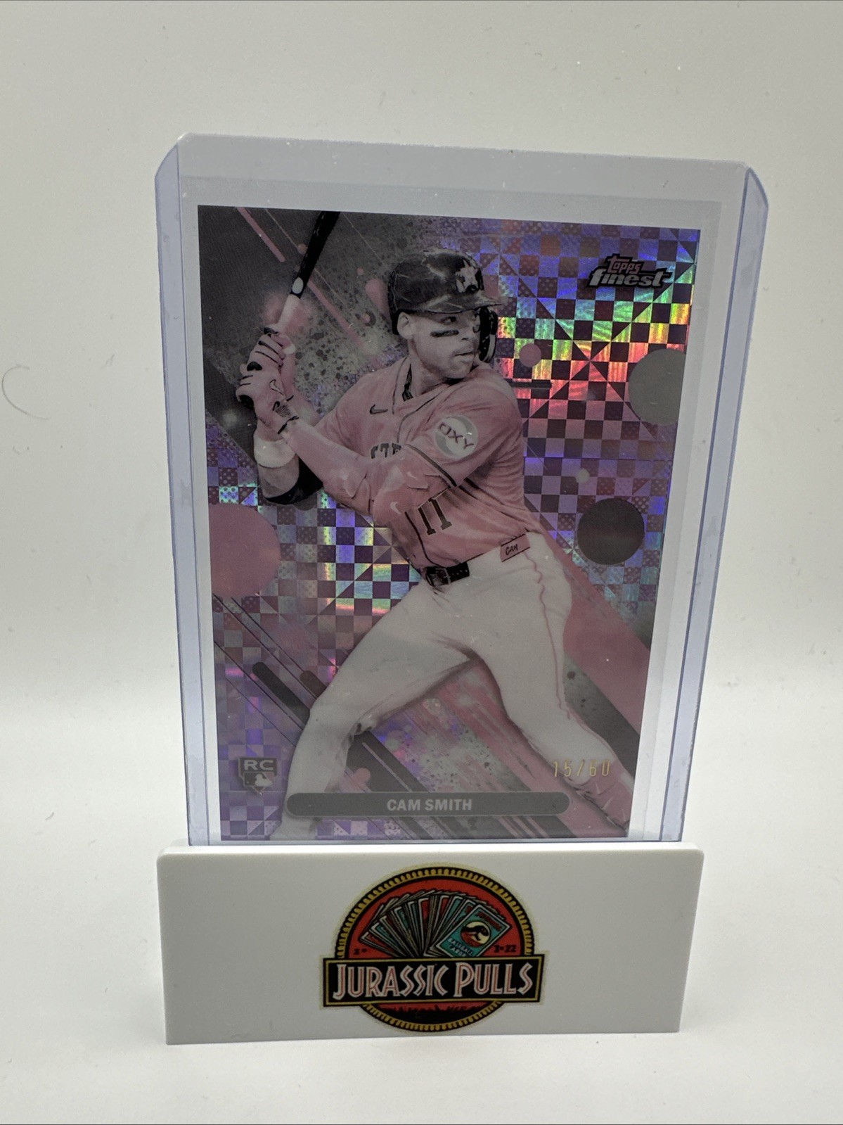 2025 Topps Finest Cam Smith Rookie Common Pearl Checkerboard /60 Astros #54