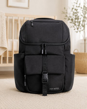 New with Tags Itzy Ritzy Belong Bucket Backpack Diaper Bag 16 Pockets - Black