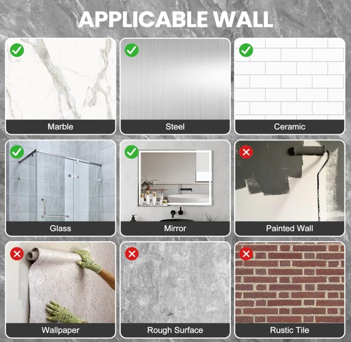 Dispensador triple sin taladro para champú, gel y acondicionador transparente Foto 2 de 4