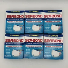 6 Pack Sea-Bond Upper Adhesive Denture Seals, Original, 30 Ct