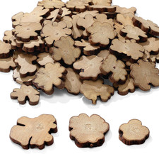 90 Pcs Irregular Wood Slices Log Slices for Centerpieces Small Unfinished Wood C