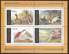Tanzania 1986 John James Audubon Stamps