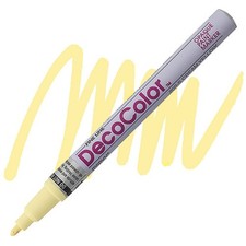 DecoColor, Paint Marker, Cream Yellow Ink Fine Point, Permanent, Oil Opaque
