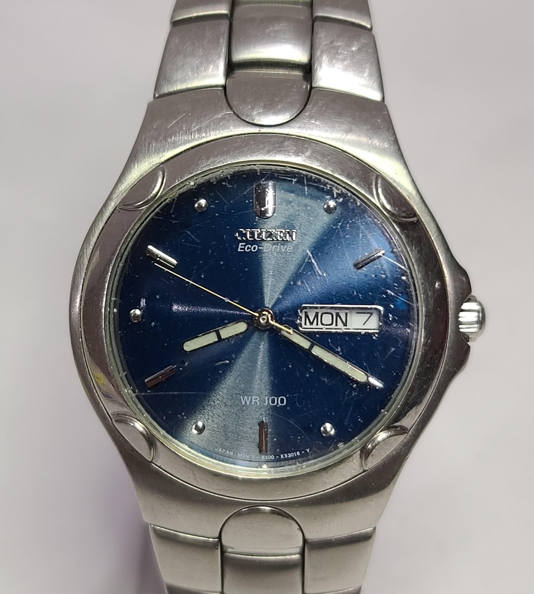 E100-K17535 CITIZEN ECO DRIVE SILVER WATCH FOR MEN C5-61 | eBay