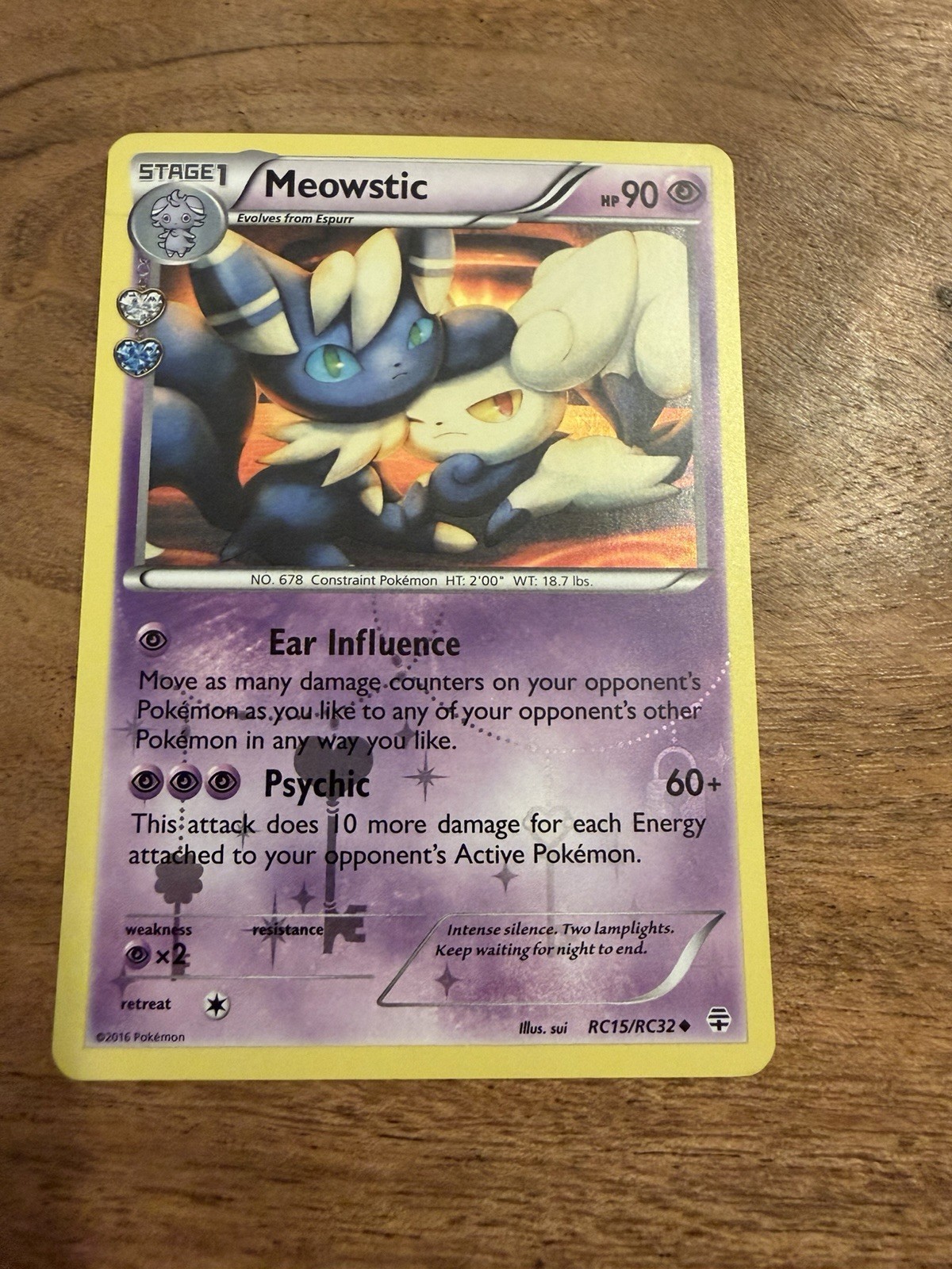 Meowstic RC15/RC32 Uncommon Generations Pokemon Holo Near Mint