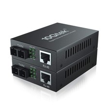 Gigabit SingleMode Fiber to Ethernet Media Converter, Dual SC Fiber, 1000Base...