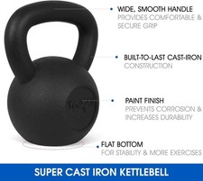 Cast Iron Kettlebell, Strength Training Kettlebells 5-80 Lb 5,10,15,20,25,30,35
