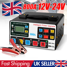 12V 24V Smart Automatic Car Motorcycle Battery Charger Pulse Repair LCD Display