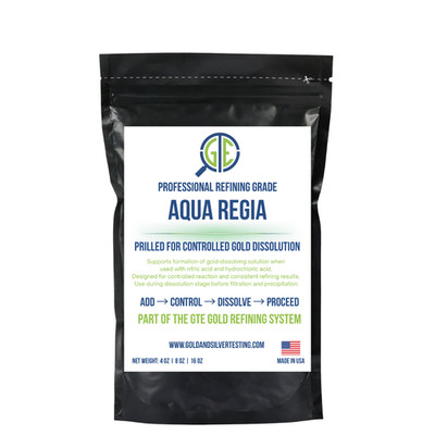 1LB Aqua Regia Gold Refining Chemical GTE Gold Dissolving Compound Scrap Recover