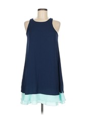 INC International Concepts Women Blue Casual Dress 8