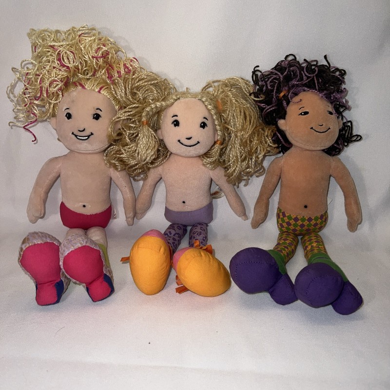 Groovy Girls 13” Plush Dolls Lot of 3 Phoebe, Reva, Larissa Manhattan Toy 2000s