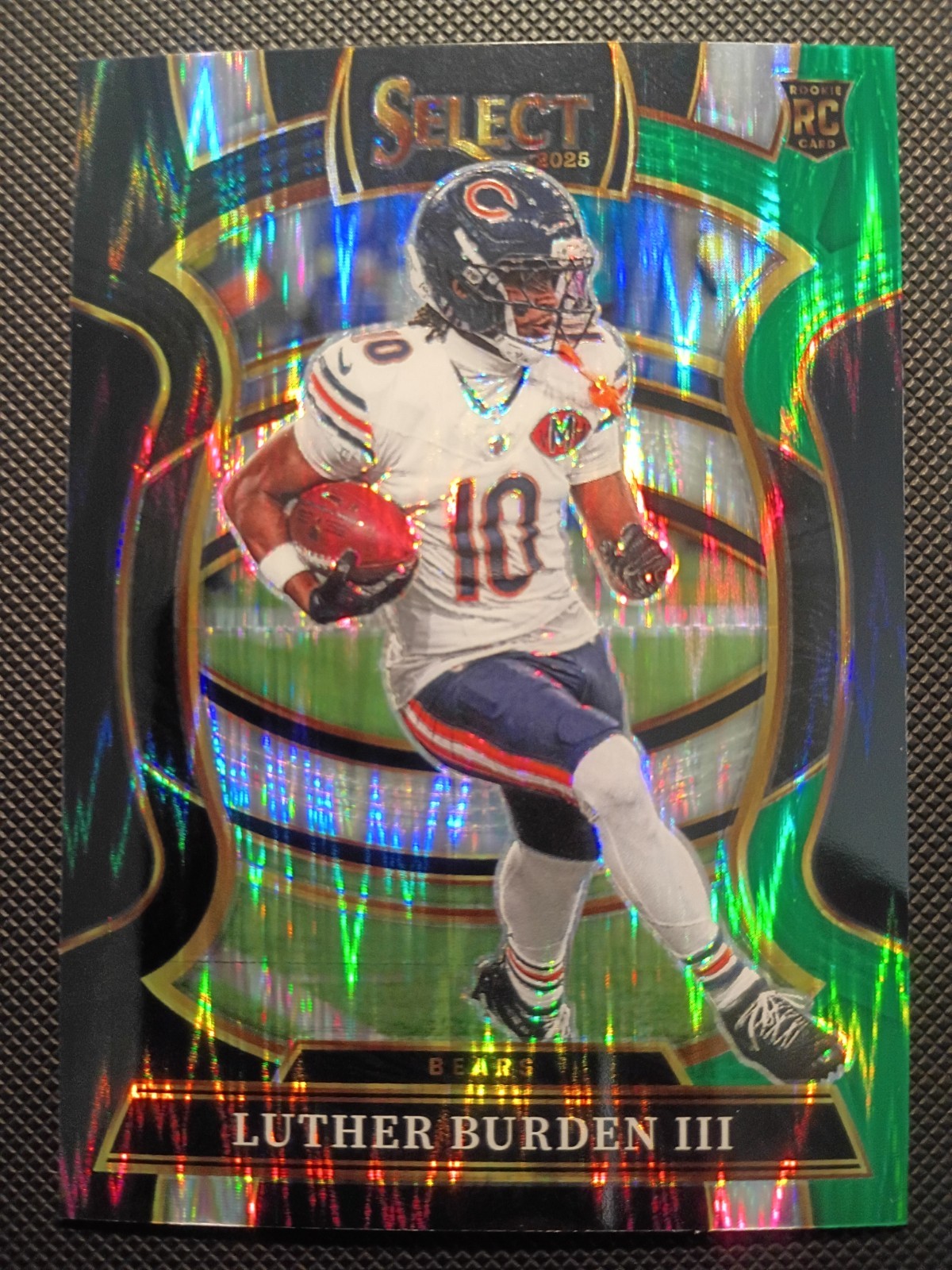 2025 Panini Select - Luther Burden #72 Concourse Black And Green Prizm Shock