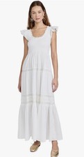 LoveShackFancy Chessie Lace Trim Dress MSRP $445 Size XS