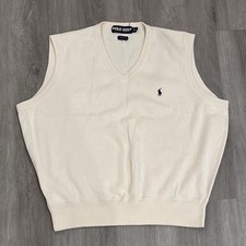 Vintage POLO Ralph Lauren Golf V-Neck Cotton Vest Men  s M Sweatshirt
