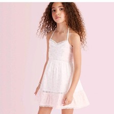 LoveShackFancy Target Girls Annabelle Ditsy Floral Halter Dress - Light Pink 16