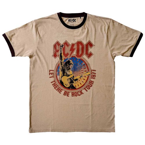 Camiseta AC/DC Ringer Let There Be Rock Tour '77 nueva oficial unisex arena