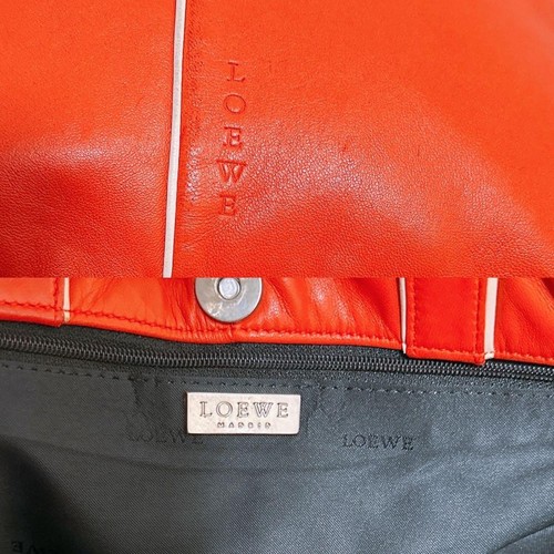 Bellissimo articolo LOEWE tote bag rossa Direttamente dal GIAPPONE - Foto 7 di 7