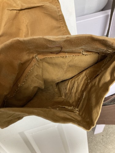 True vintage 1950s or 1960s King-size Waxed Canvas tan hunting brush pants 32x33 - Picture 5 of 14