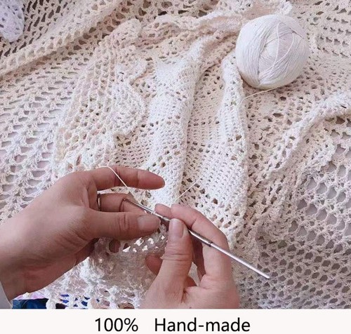 White Handmade Crochet Cotton Table Runner Lace Doilies Doily Rectangle Dress... - Picture 7 of 7