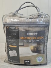 Biddeford Heated Micro Plush Electric Blanket Twin 62x84in Tan Beige