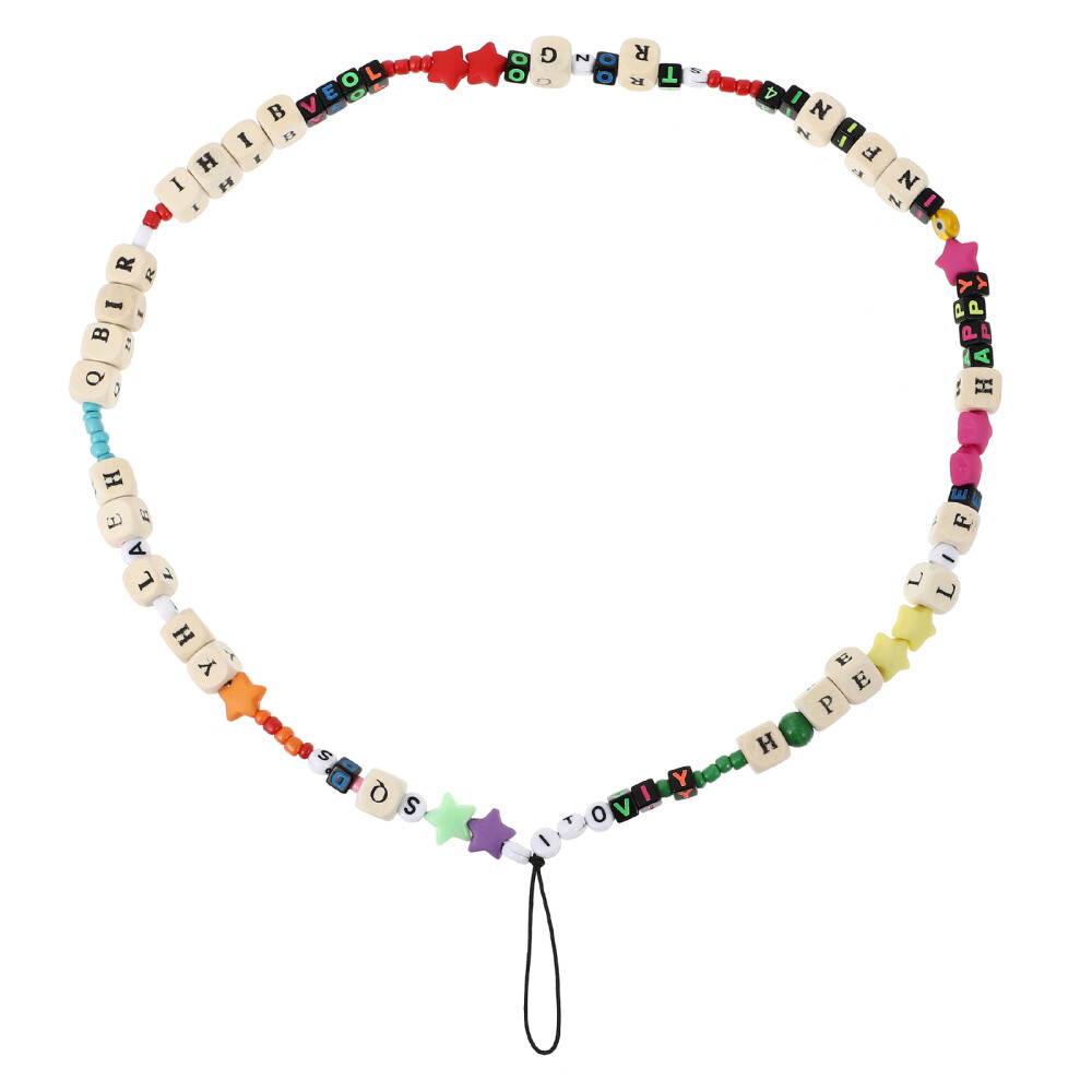 Wooden Alphabet Phone Lanyard for Men Women and Kids  