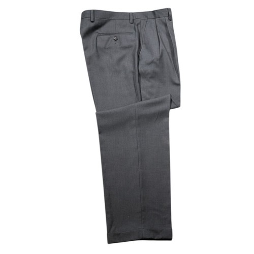 Ralph Lauren Mens Dress Pants 34x30 Gray Straight Pleated Trousers Poly Rayon - Picture 2 of 7