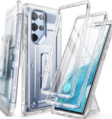 SUPCASE For Samsung Galaxy S22 Ultra 5G DualLayer Case With 2 Front Frames &Clip