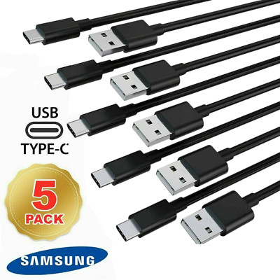 5 Pack USB-C Type C FAST Charging Charger Cable For Samsung Galaxy S10 S9 Plus