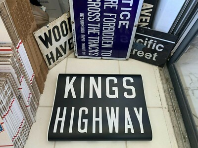 NYC SUBWAY ROLL SIGN NY MYLAR KINGS HIGHWAY BROOKLYN MIDWOOD SHEEPSHEAD BAY ART