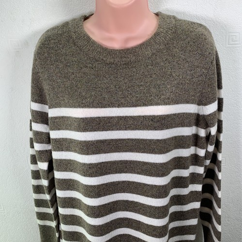 Vero Moda Knitted Jumper Dress Size L, Brown Lentil Birch Striped - Picture 7 of 18
