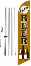 Craft Beer Advertising Feather Banner Swooper Flag Kit w/Spike