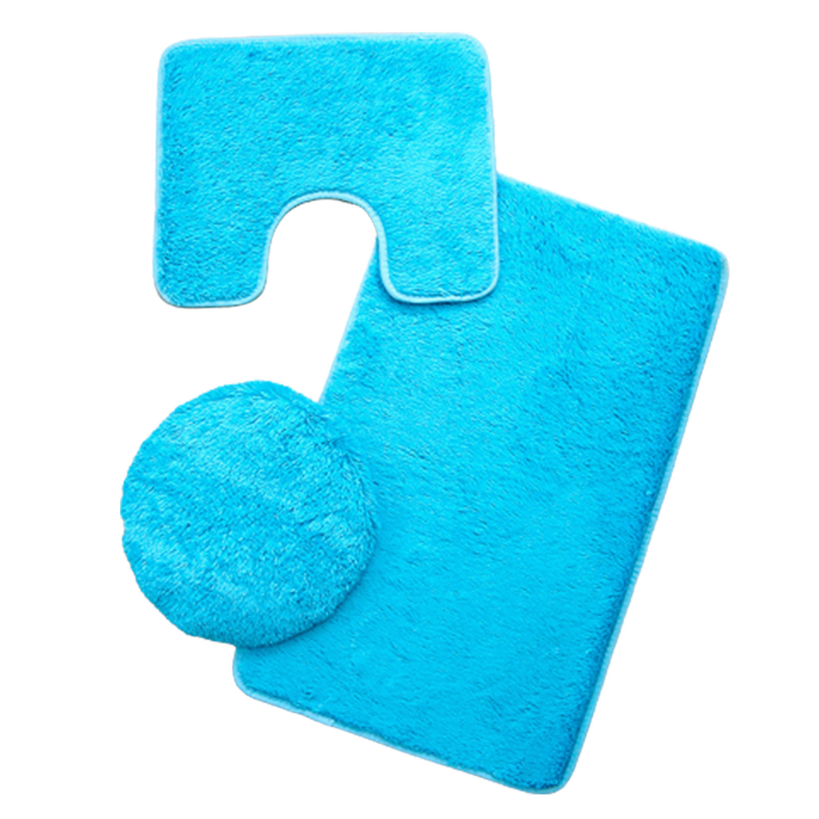 Anti Slip Washable Bathroom Mat Set Toilet Seat Lid Cover Pedestal Rug