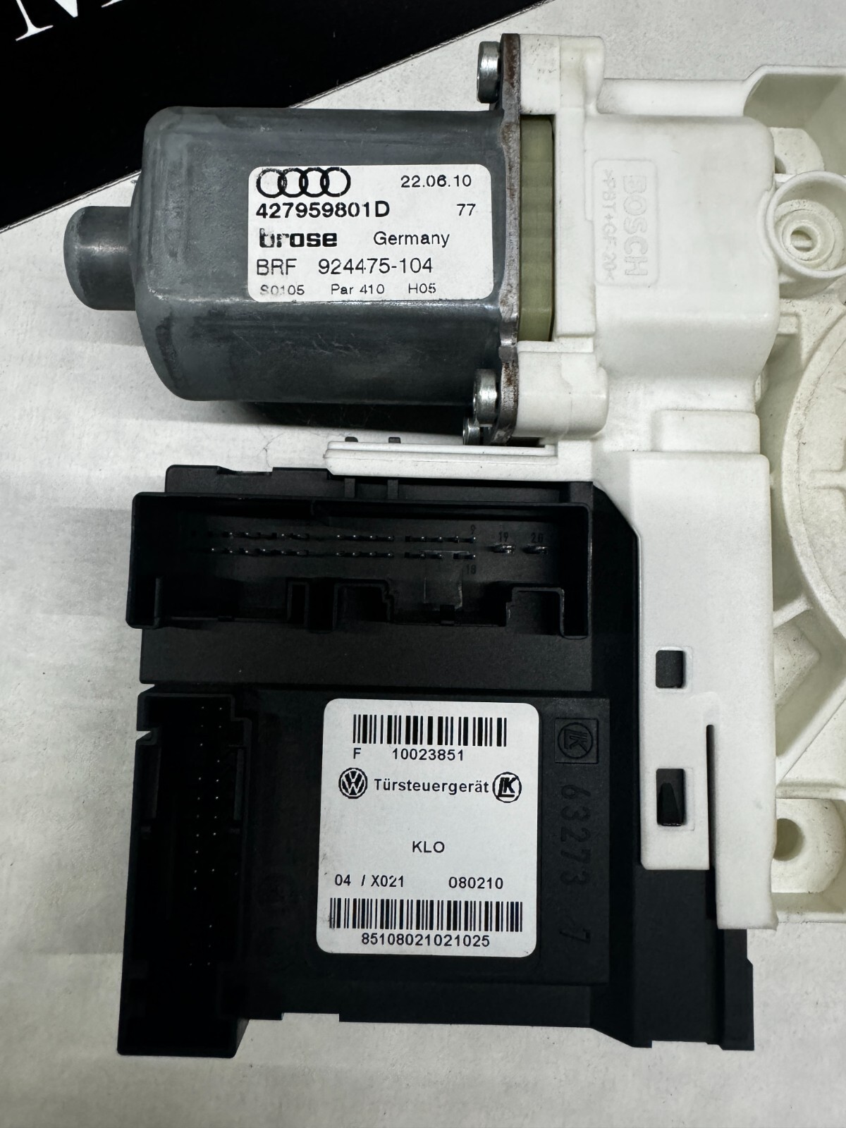 WINDOW REGULATOR MOTOR AUDI R8 MK1 TYP 42 2007 TO 2014 CONVERTIBLE DRIVERS FRONT