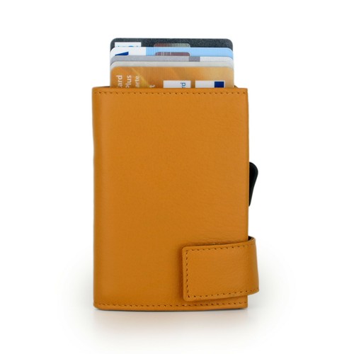 Mini monedero de cuero SecWaL 2 tarjetero RFID con monedero botón a presión - Imagen 86 de 91