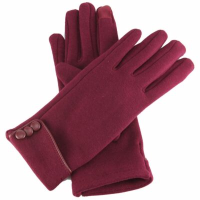 Lined Winter Warm Thick Soft Cashmere Touch Screen Fleece Gloves For Women Lady