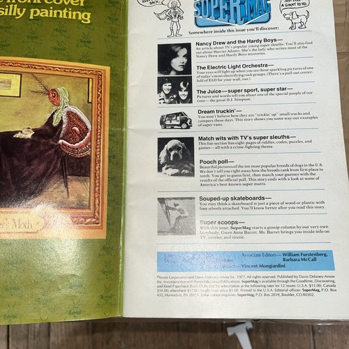 Vtg 1977 SuperMag Vol 2 No 1 TV Nancy Drew Hardy Boys Vol1 #3 Fanz - Picture 2 of 7