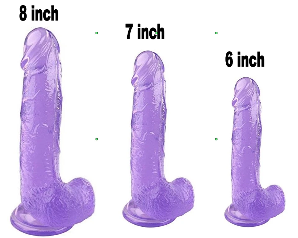 Consolador Jelly Dong Ventosa - 3 Tamaños Impermeable Realista Polla Venosa 5 Colores Foto 4 de 4