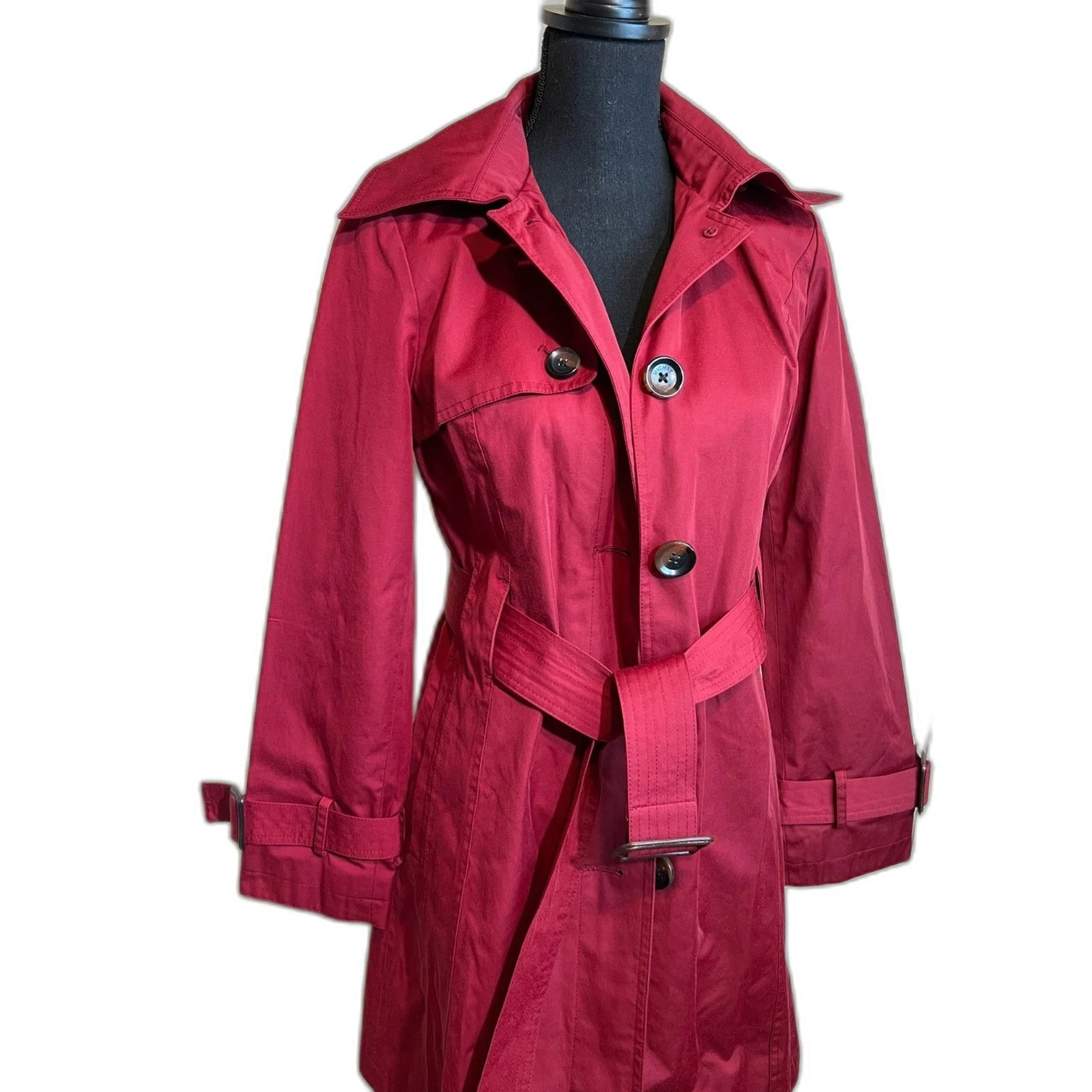 Michael Kors Trench Cappotto con Cappuccio Staccabile (XS)