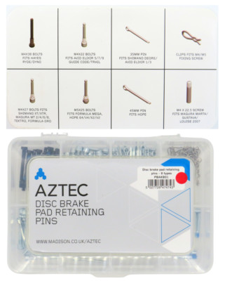 Aztec Scheibenbremsbelag Haltestifte Satz 8 Typen PBAKB01 - H