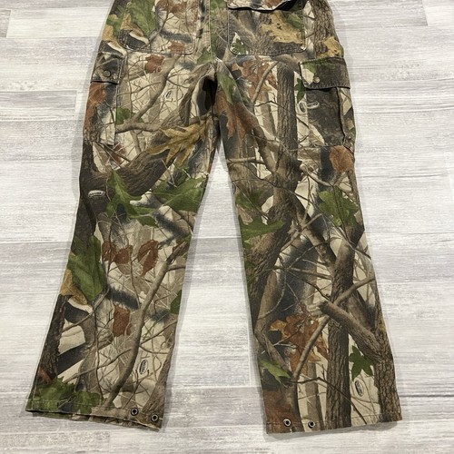 Cabela's Mens Medium Tall Camo Hunting Overalls Bibs Pants Size Cargo Pockets - Picture 10 of 13