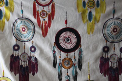 Lee Jofa, Ceremonial Shield, Embroidered Native Am'can Dance Shield, BTU, Multi